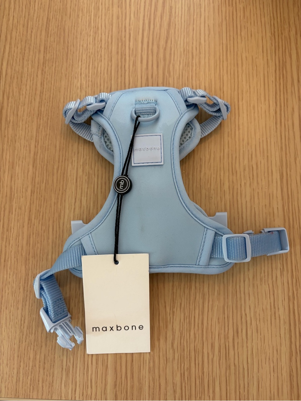 Maxbone Soft Light Blue Padded Dog Harness